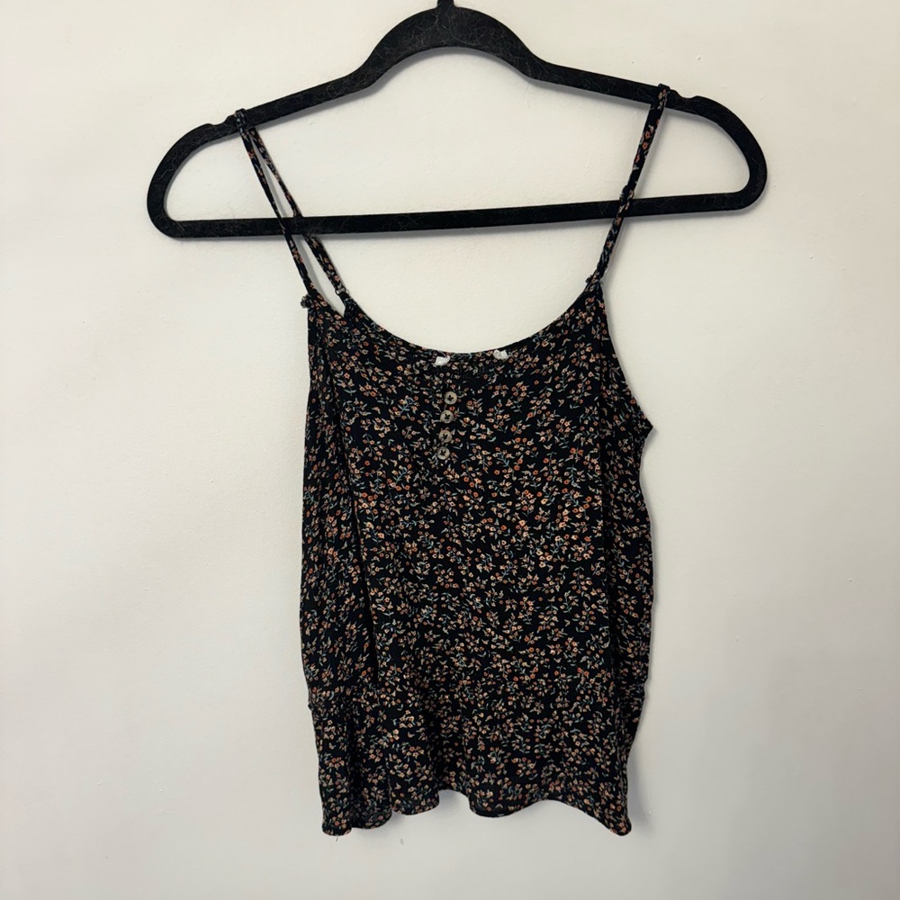 Black floral Tank